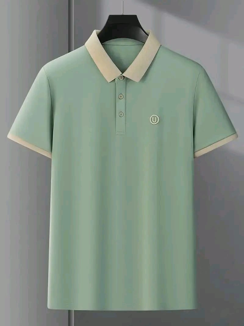 Light Teal Men's Polo T-shirt