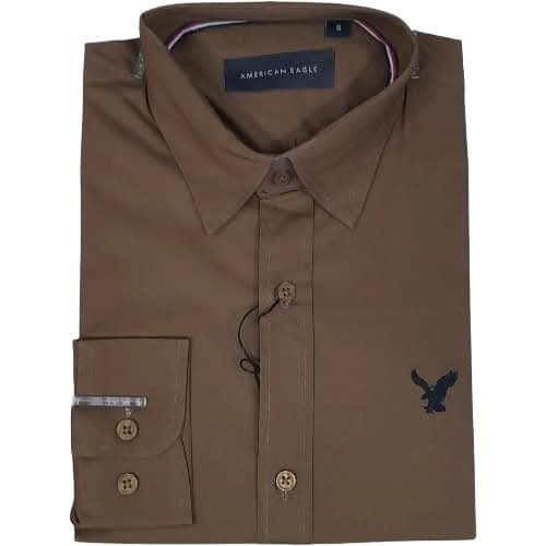 Men's Brown Plain Shirt