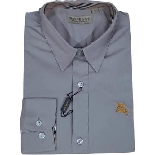 Men's Grey Plain Shirt